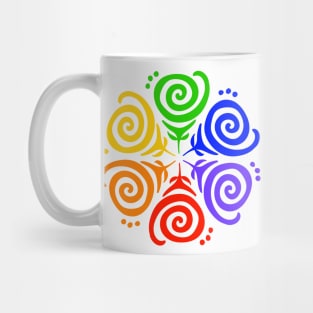 Rainbow Flower Mandala Mug